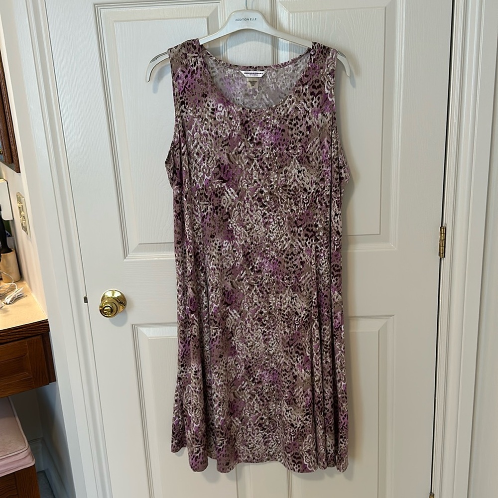 Abstract Print Sleeveless Dress